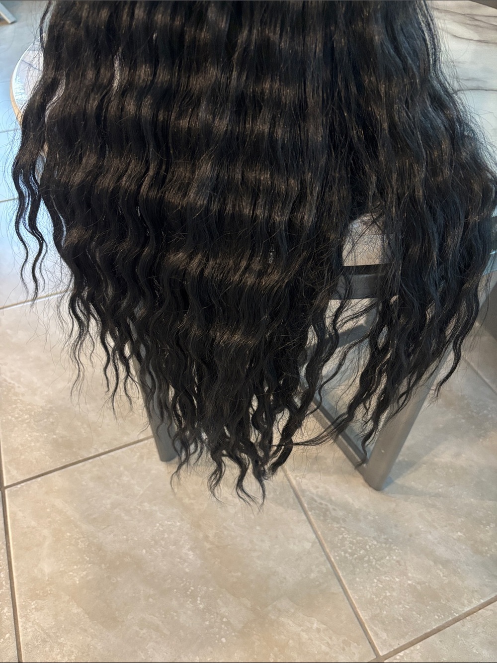 Black Lace Front Human Hair Wig - Natural Black - Picture 5 of 6